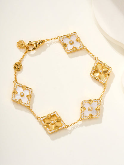 [Marins]B.C.L ENAMELED Five-Flower Bracelet£¨Various Colors) BIG SIZE