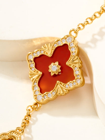 [Marins]B.C.L ENAMELED Five-Flower Bracelet£¨Various Colors) BIG SIZE