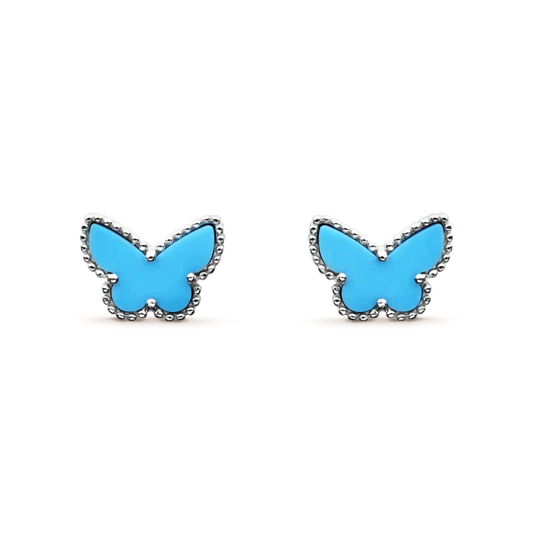 [Marins]BUTTERFLY TURQUOISE EARRINGS SILVER