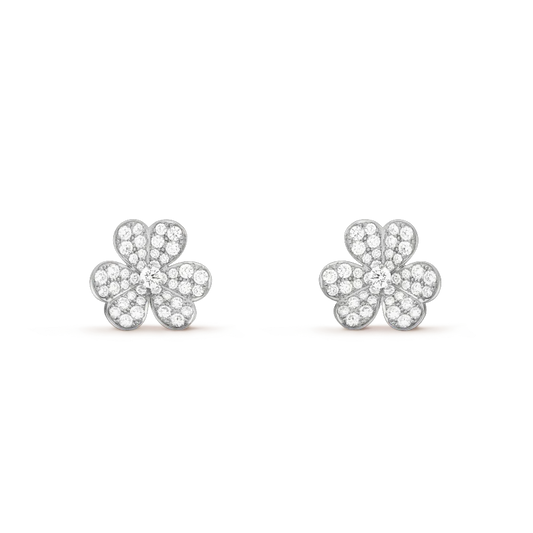 [Marins]CLOVER COMOS DIAMOND EARRINGS SILVER