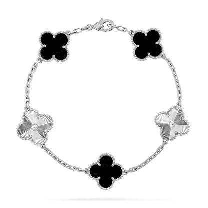 [Marins] CLOVER 5 MOTIF ONYXS BRACELET COLLECTION