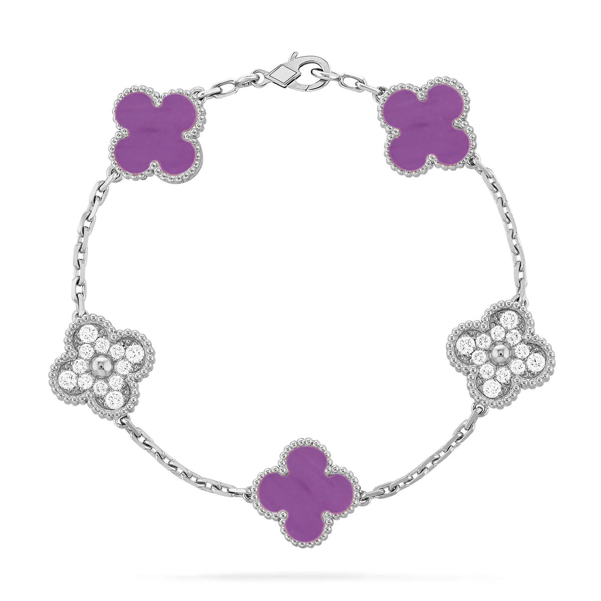 [Marins] CLOVER 5 MOTIF VIOLET BRACELET COLLECTION