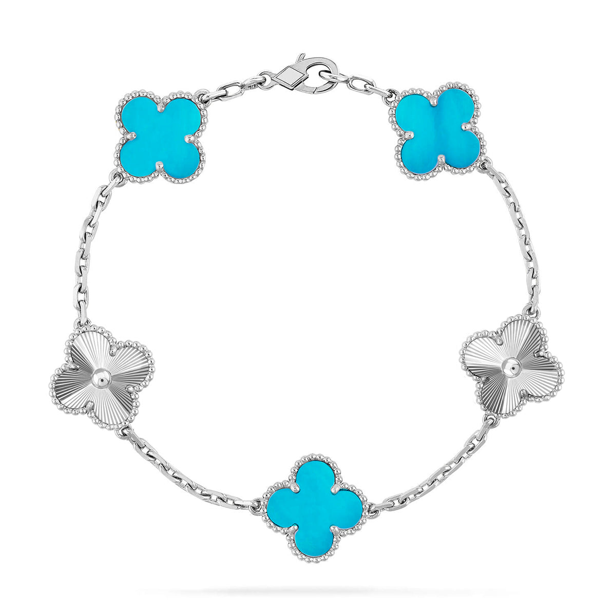 [Marins] CLOVER 5 MOTIF TURQUOISE BRACELET COLLECTION