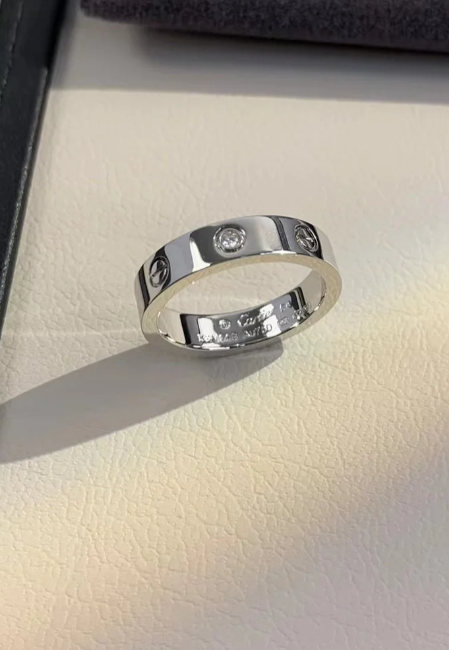 [Marins]LOVE RING 4MM 1 DIAMOND SILVER