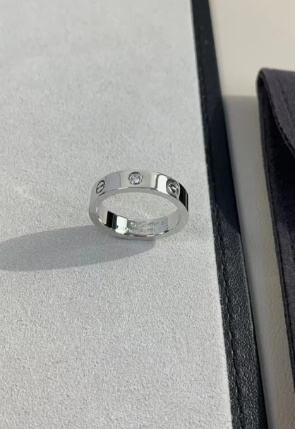 [Marins]LOVE RING 4MM 1 DIAMOND SILVER