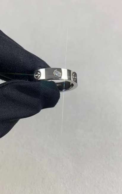 [Marins]LOVE RING 4MM 1 DIAMOND SILVER