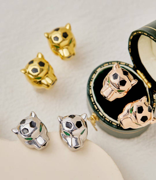 [?Marins]CHRRTAH-PRINT STUD EARRINGS, THREE COLORS