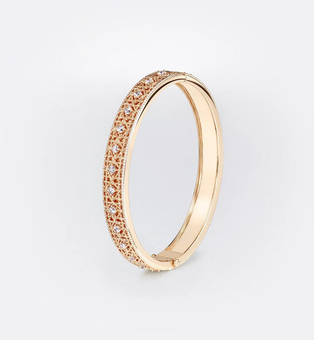 [?Marins]2026 WOVEN-PATTERN BRACELET SET WITH FULL DIAMOND INLAY THREE-COLORS