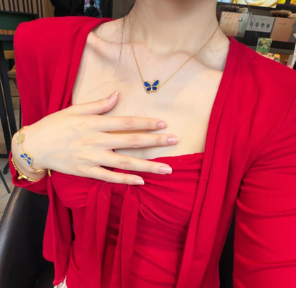 [Marins]BUTTERFLY BLUE   NECKLACE