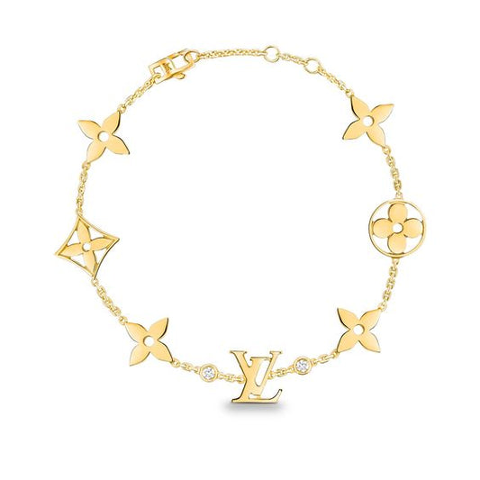 [Marins]STAR AND SUN 7 MOTIFS GOLD BRACELET