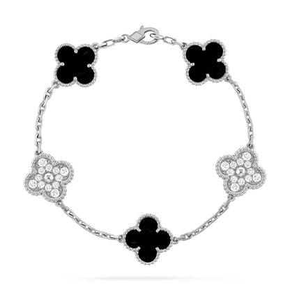 [Marins] CLOVER 5 MOTIF ONYXS BRACELET COLLECTION