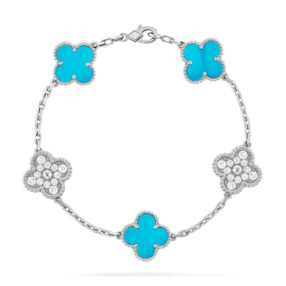 [Marins] CLOVER 5 MOTIF TURQUOISE BRACELET COLLECTION
