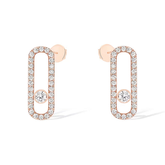 [Marins]MOVE UNO STUD DIAMOND PAVED EARRINGS