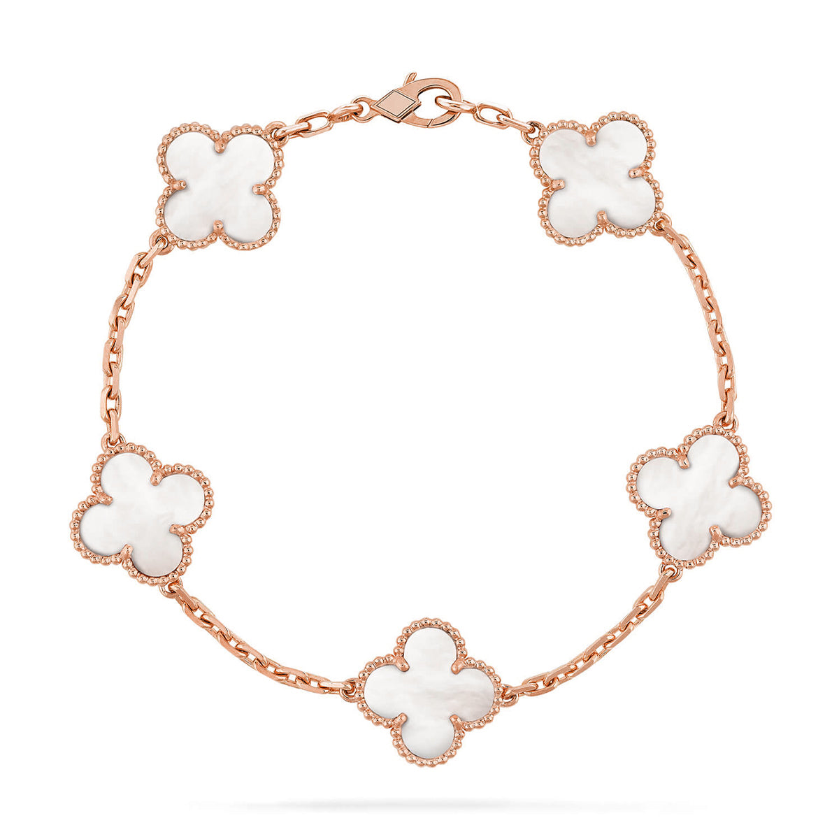 [Marins]CLOVER WHITE PEARL MOP 5 MOTIF BRACELET COLLECTION