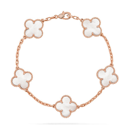 [Marins]CLOVER WHITE PEARL MOP 5 MOTIF BRACELET COLLECTION