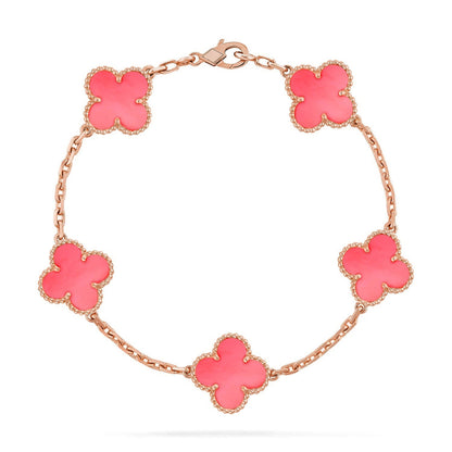 [Marins] CLOVER 5 MOTIFS  PINK MOP BRACELET COLLECTION