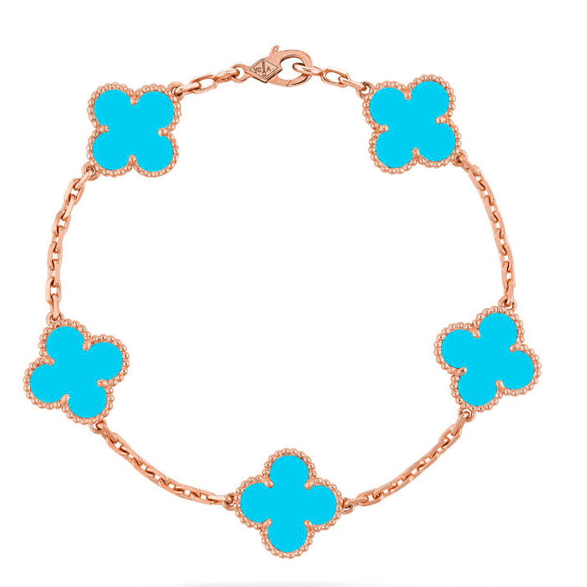 [Marins] CLOVER 5 MOTIF TURQUOISE BRACELET COLLECTION
