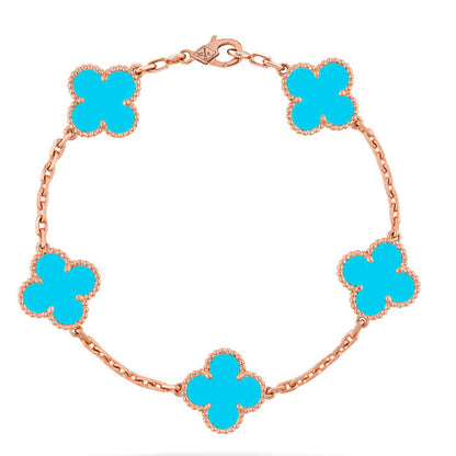 [Marins] CLOVER 5 MOTIF TURQUOISE BRACELET COLLECTION
