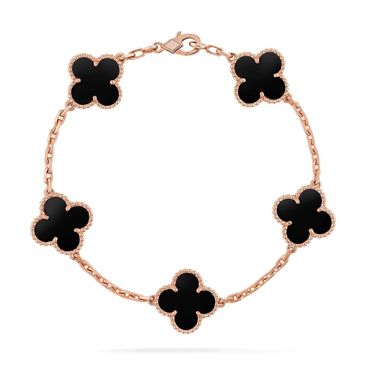 [Marins] CLOVER 5 MOTIF ONYXS BRACELET COLLECTION
