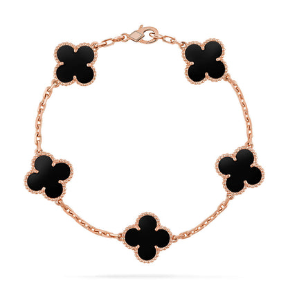 [Marins] CLOVER 5 MOTIF ONYXS BRACELET COLLECTION