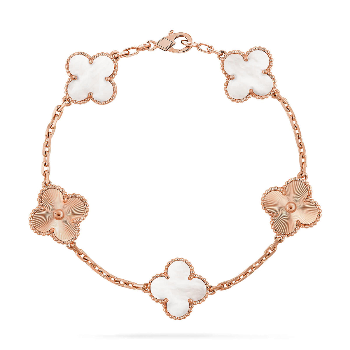 [Marins]CLOVER WHITE PEARL MOP 5 MOTIF BRACELET COLLECTION