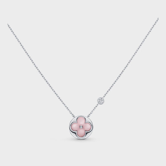 [Marins]SUN MOTIF PINK MOP SILVER BRACELET