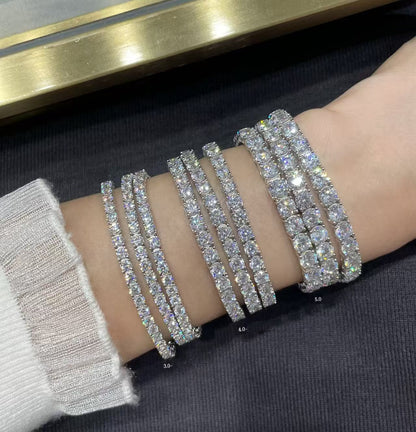[Marins jewelrys]TENNIS BRACELET WITH FULL DIAMOND SETTING