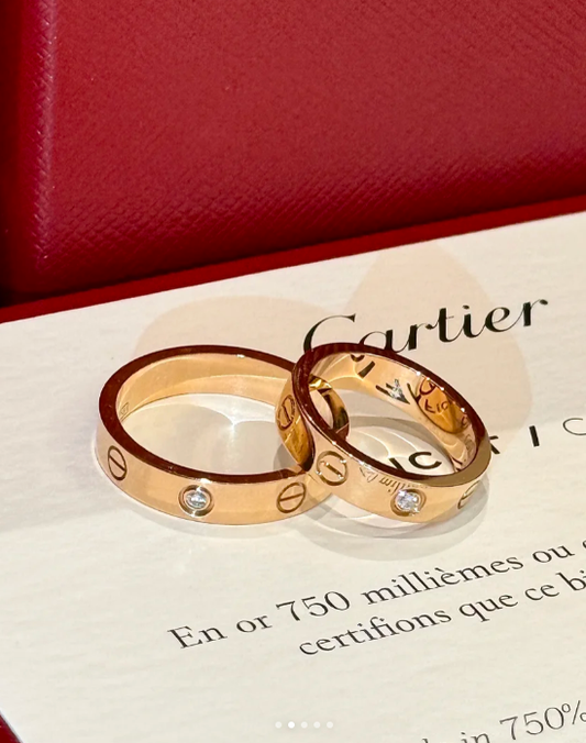 [Marins]LOVE RING 4MM 1 DIAMOND