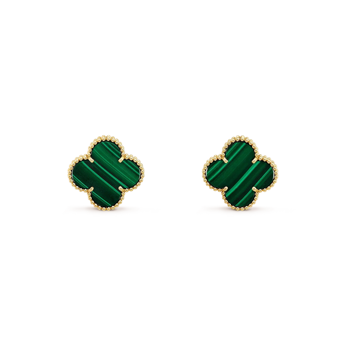 [Marins]CLOVER MINI 9.5MM MALACHITE  EARRINGS