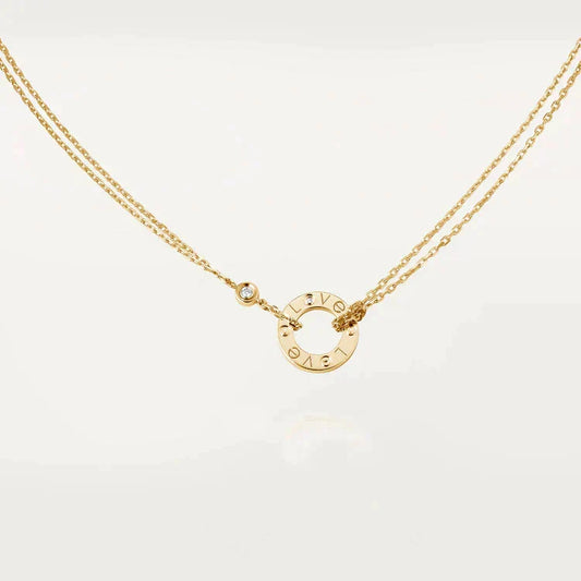 [Marins]LOVE NECKLACE 16MM 2 DIAMONDS