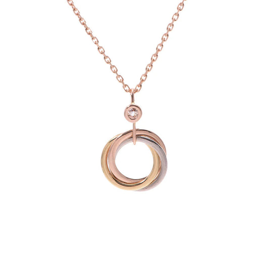 [Marins]TRINITY SILVER GOLD PINK GOLD NECKLACE