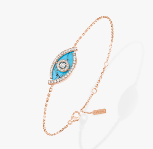 [Marins]M LUCKY EYE TURQUOISE Marins GOLD BRACELET