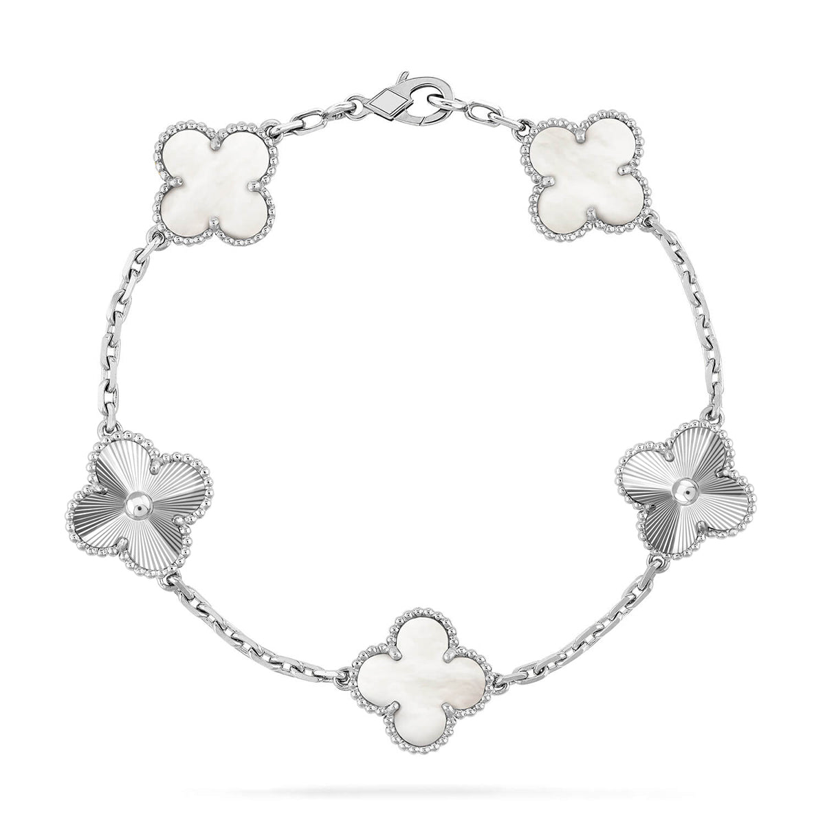 [Marins]CLOVER WHITE PEARL MOP 5 MOTIF BRACELET COLLECTION