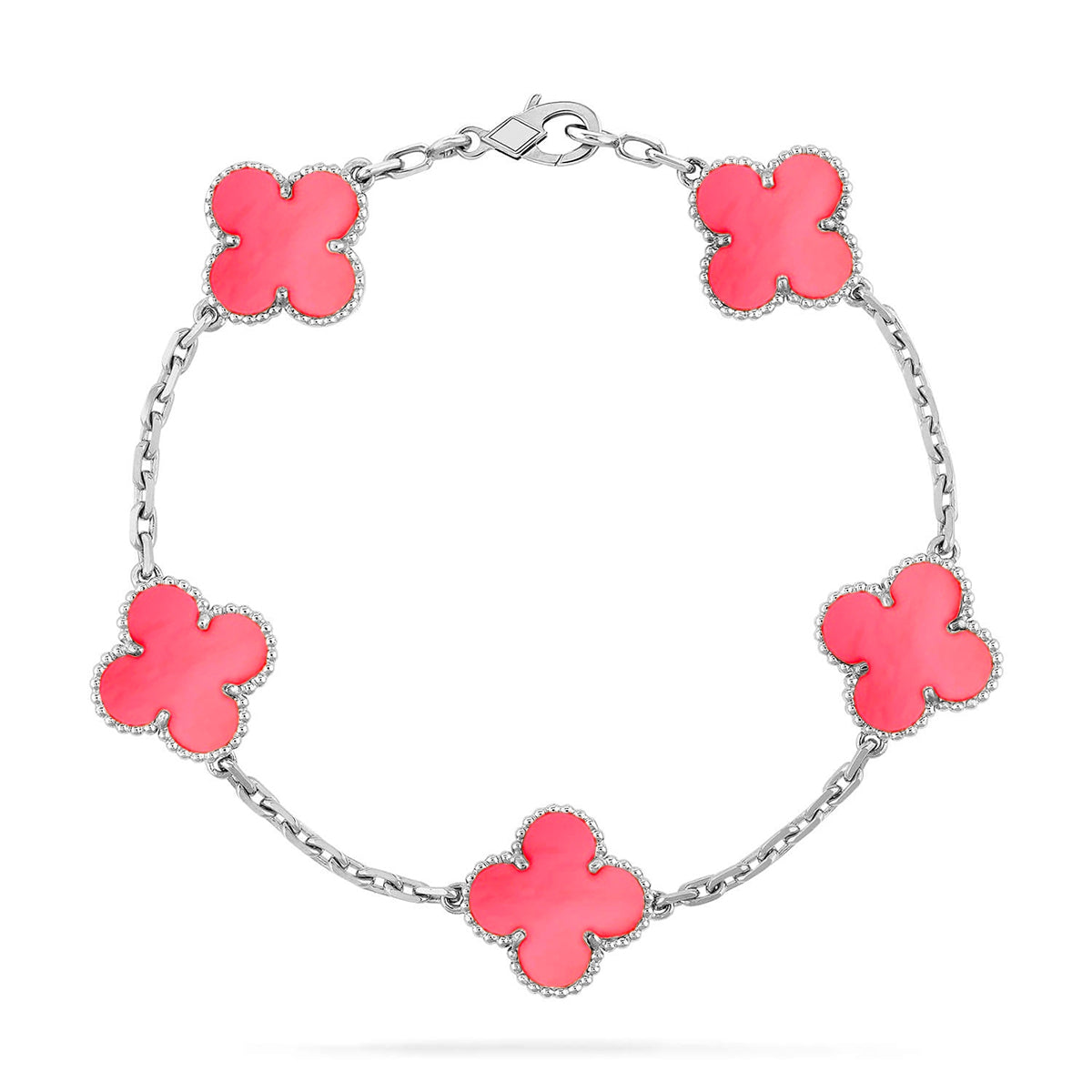 [Marins] CLOVER 5 MOTIFS  PINK MOP BRACELET COLLECTION