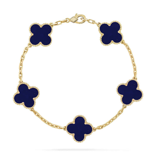 [Marins]CLOVER 5 MOTIF LAPIS LAZULI BRACELET COLLECTION