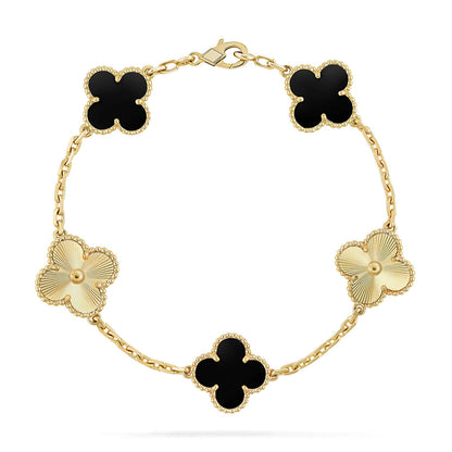 [Marins] CLOVER 5 MOTIF ONYXS BRACELET COLLECTION