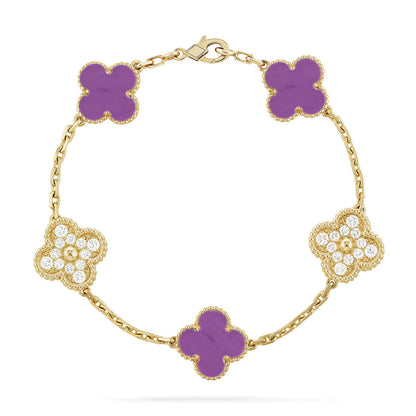 [Marins] CLOVER 5 MOTIF VIOLET BRACELET COLLECTION