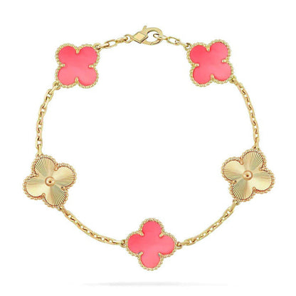 [Marins] CLOVER 5 MOTIFS  PINK MOP BRACELET COLLECTION