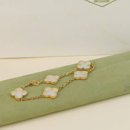 [Marins]CLOVER WHITE PEARL MOP 5 MOTIF BRACELET COLLECTION