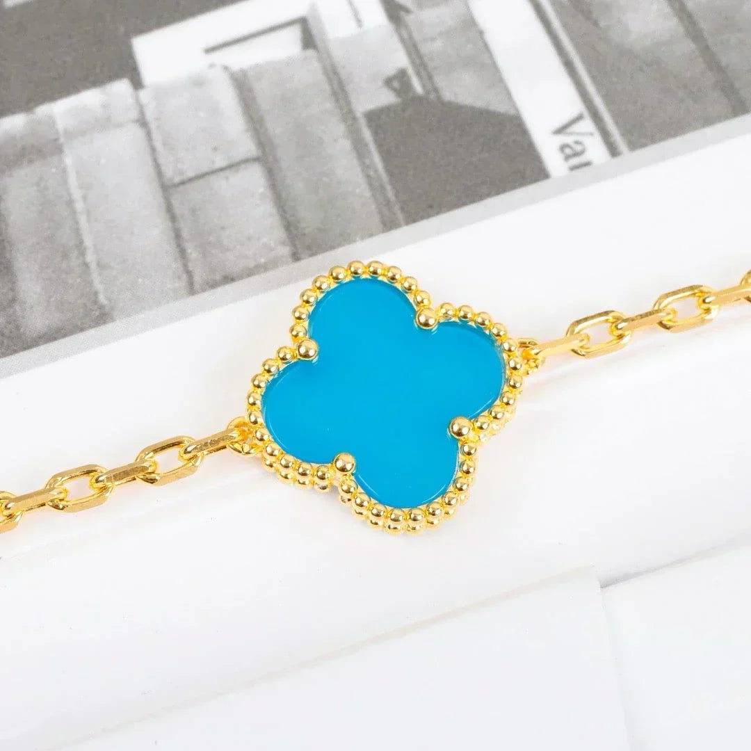 [Marins] CLOVER 5 MOTIF TURQUOISE BRACELET COLLECTION