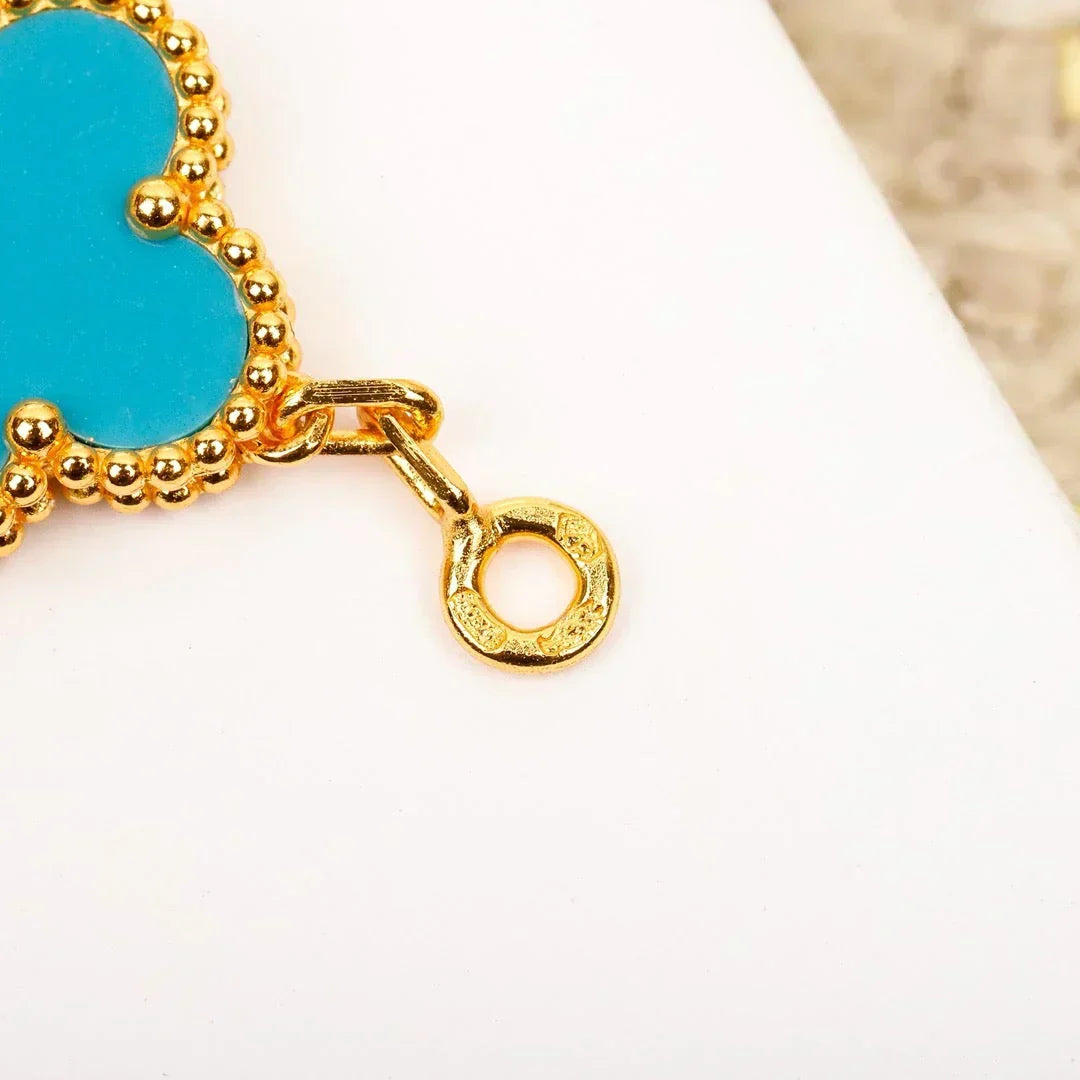 [Marins] CLOVER 5 MOTIF TURQUOISE BRACELET COLLECTION