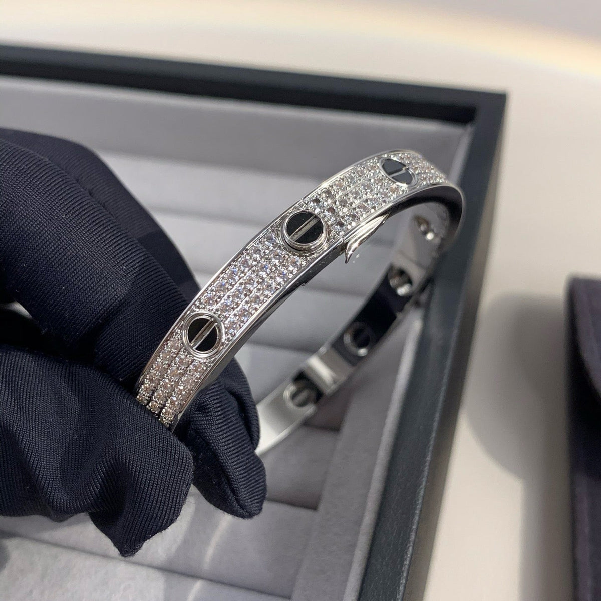[Marins]LOVE BRACELET 6.1MM DIAMOND-PAVED CERAMIC