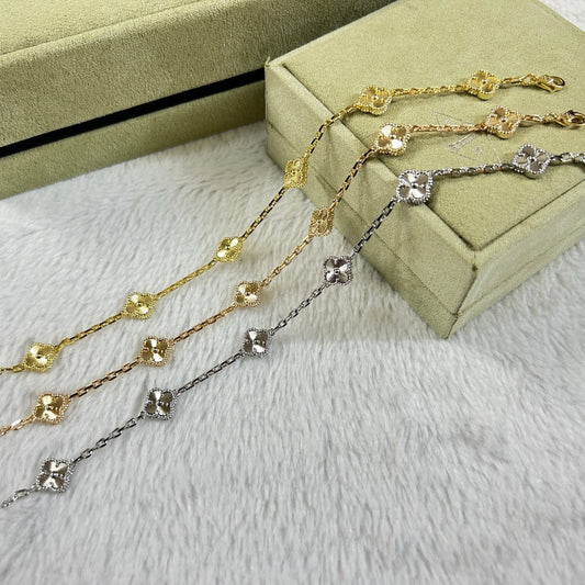 [Marins]CLOVER 6 MOTIF DIAMOND BRACELET