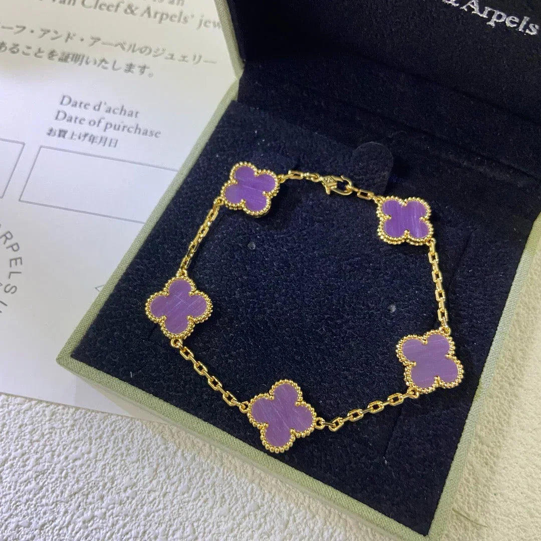 [Marins] CLOVER 5 MOTIF VIOLET BRACELET COLLECTION