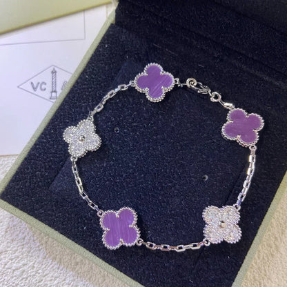 [Marins] CLOVER 5 MOTIF VIOLET BRACELET COLLECTION