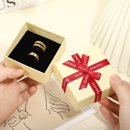 BOÎTE CADEAU À BIJOUX AVEC NOEUD (SANS LOGO)
