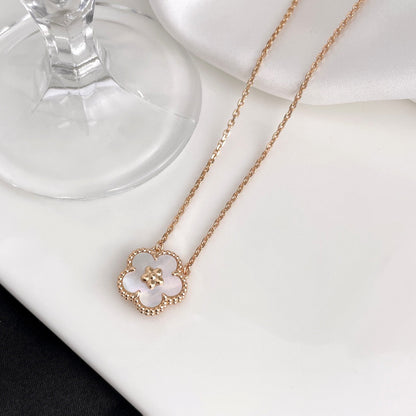 [Marins]LUCKY  WHITE MOP  PLUM BLOSSOM NECKLACE