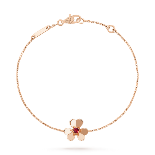 [Marins]FRIVOLE GOLD FLOWER PINK MALACHITE BRACELET