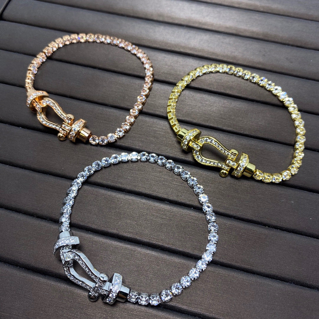 [Marins]FORCE  HORSESHOE  DIAMOND TENNIS BRACELET