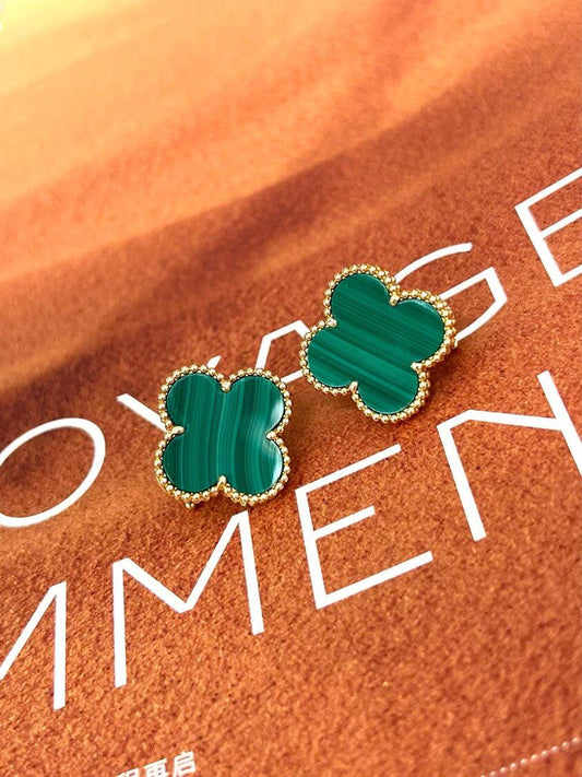 [Marins] CLOVER LARGE (20mm) 1 MOTIFS GREENER MOP STUD EARRINGS
